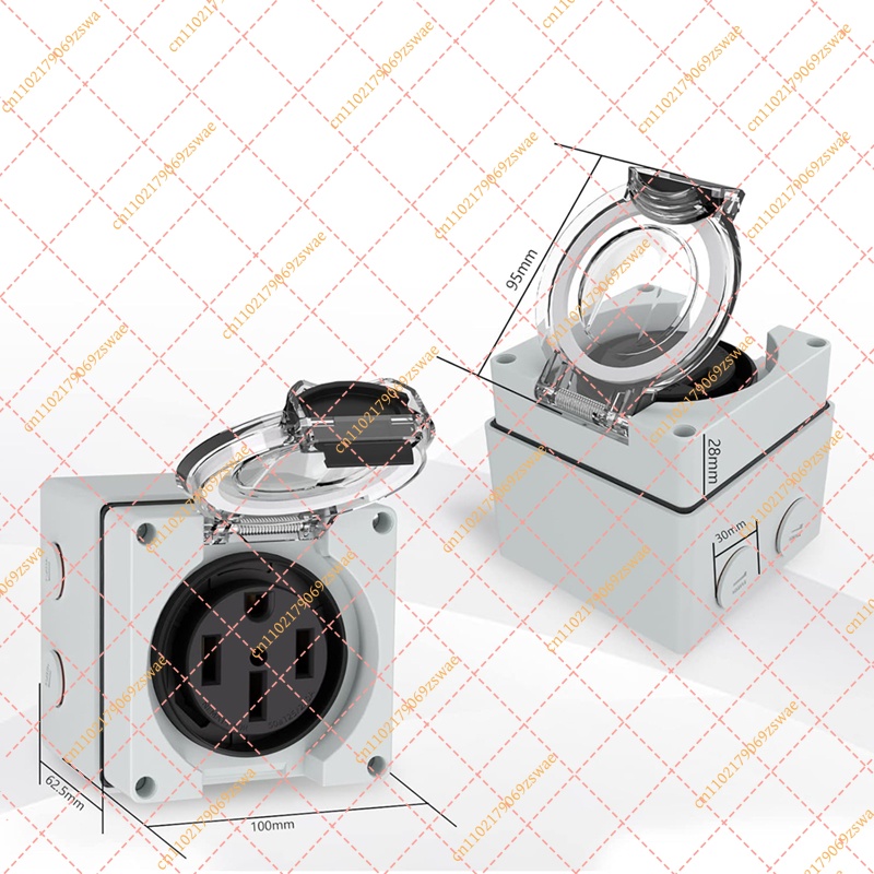 Outdoor Power Receptacle Box - 50 Ampère buitenstopcontactdoos NEMA 14-50R EV-laadcontactdoos