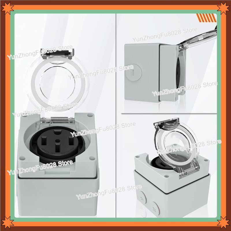 Outdoor Power Receptacle Box - 50Amp 14-50R stopcontactdoos 125/250Volt buiten weerbestendig