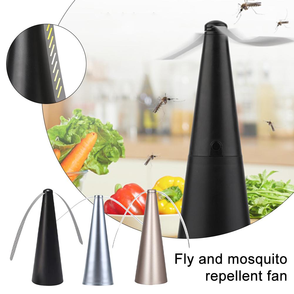Outdoor Kitchen Power - Elektrische insectenverjager ventilator: USB/batterij aangedreven tafelmodel