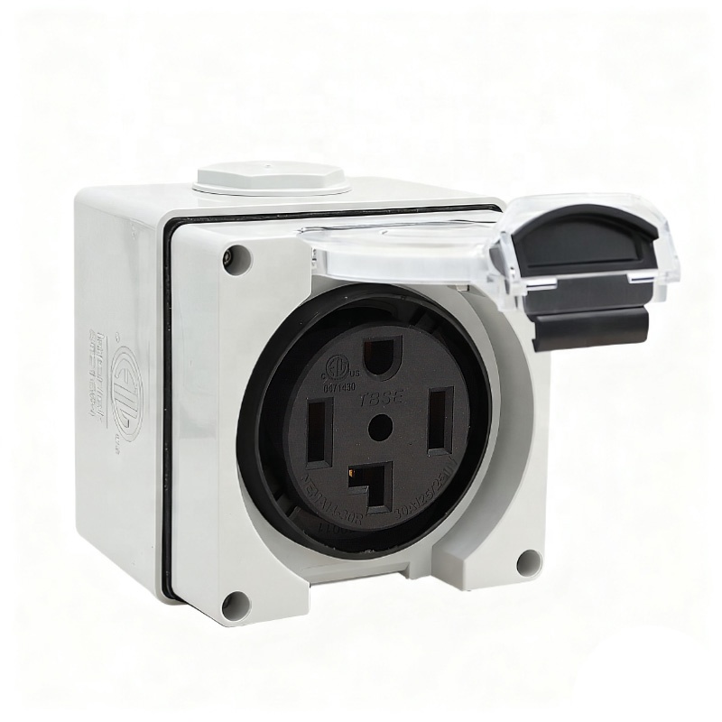 Outdoor Power Receptacle Box - 30Amp stopcontactdoos NEMA 14-30R stopcontact 125/250Volt,