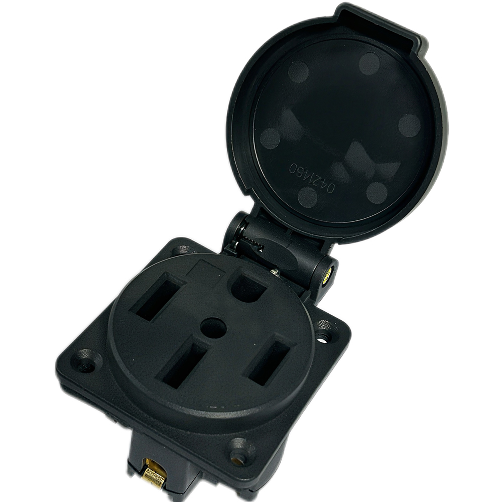 Outdoor Power Receptacle Box - Zwarte waterdichte 50 Amp generator RV
