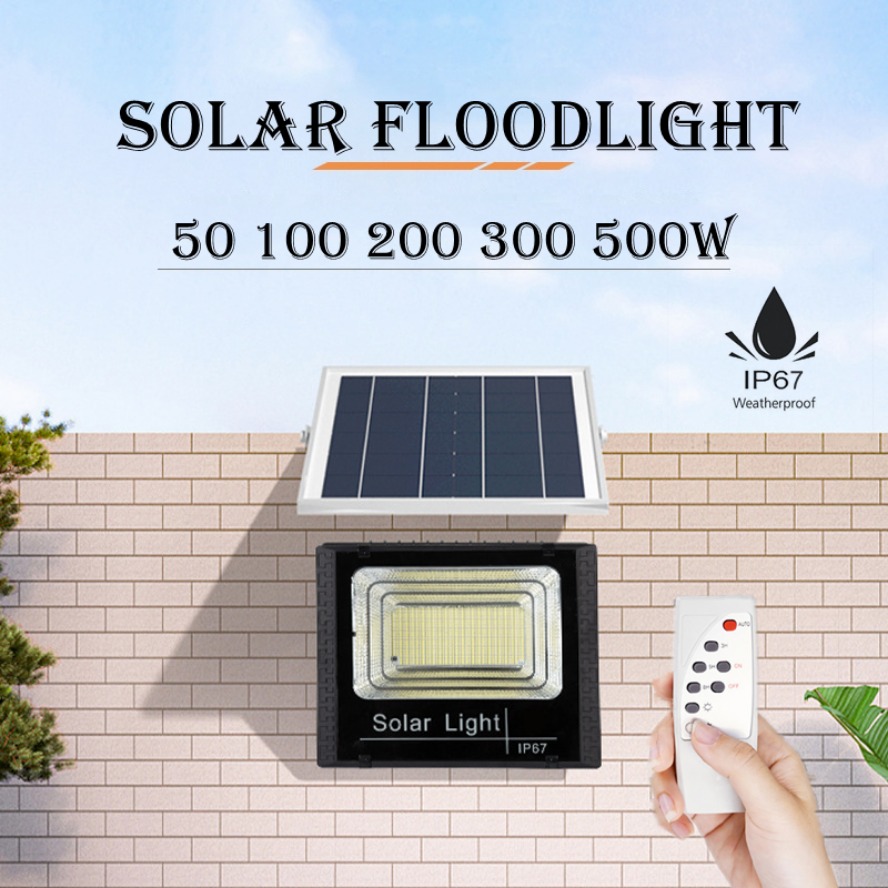 Outdoor Power Distribution Panel - 500W grote batterij zonnepanelen LED-schijnwerper afstandsbediening