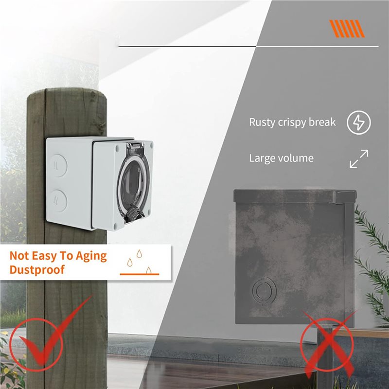 ABVC 6X 50Amp stopcontactdoos, - Outdoor Power Receptacle Box recensie en prijs