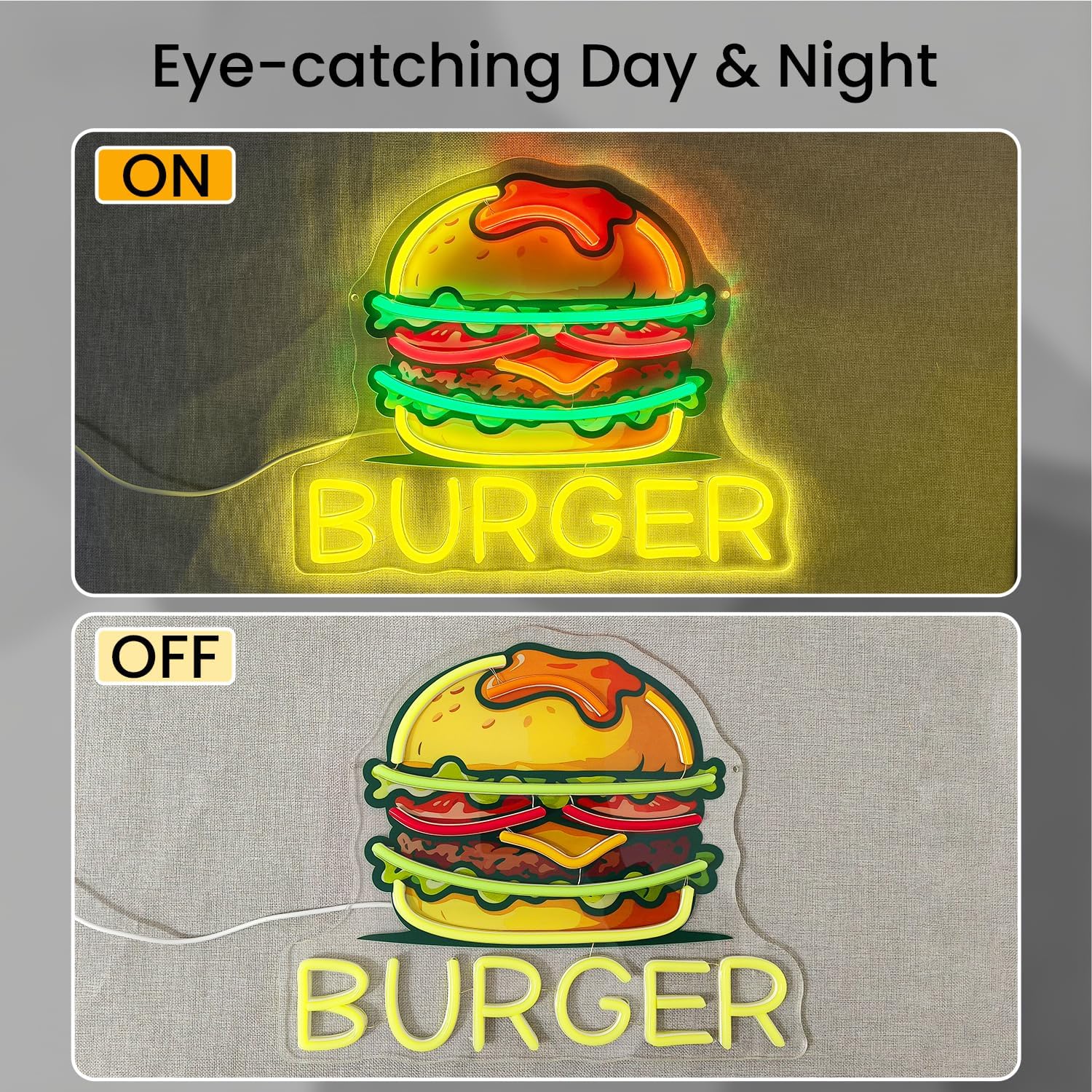 Burger Neon Sign, LED Hamburge - Outdoor Kitchen Power recensie en prijs