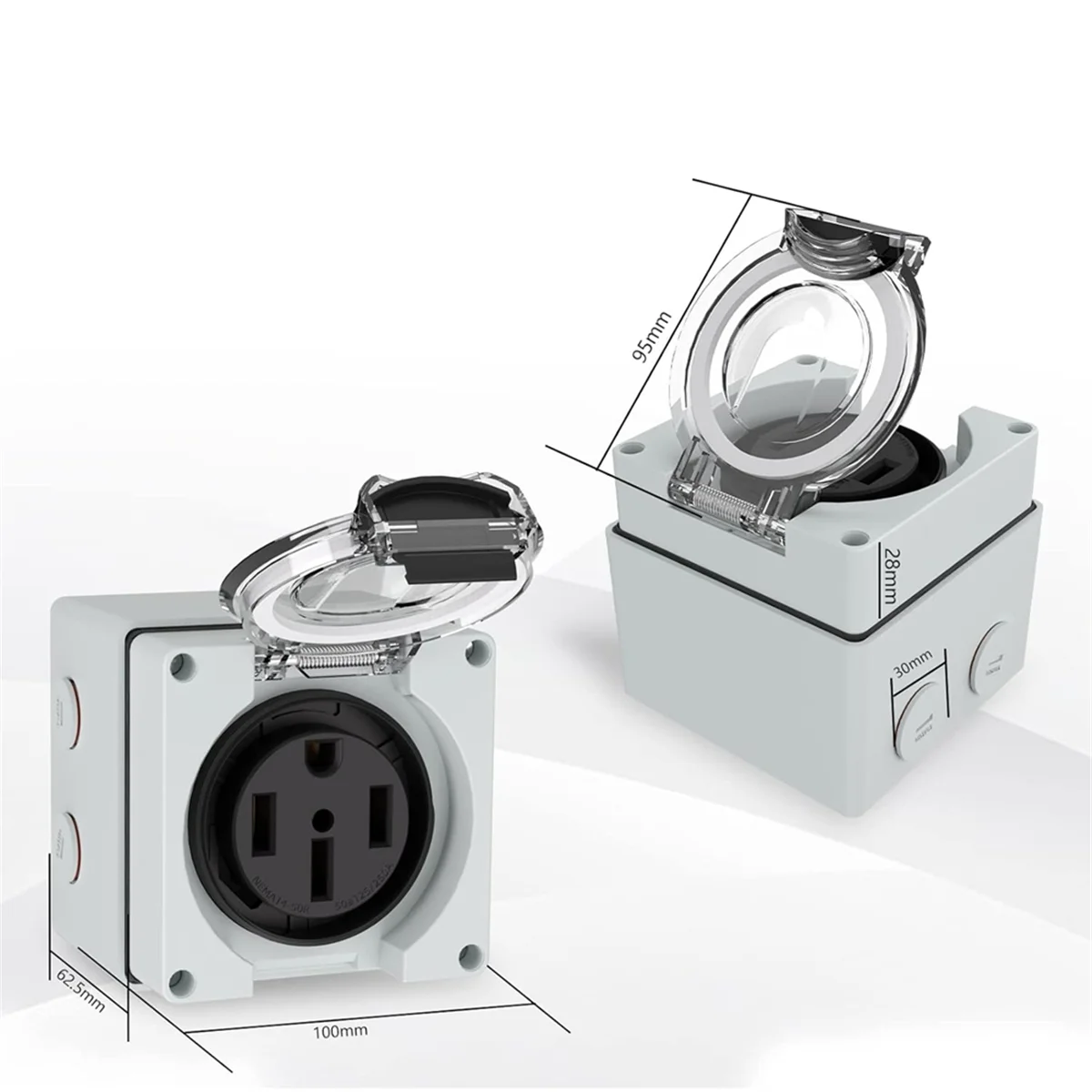 AT16 50Amp stroomaansluitdoos, - Outdoor Power Receptacle Box recensie en prijs