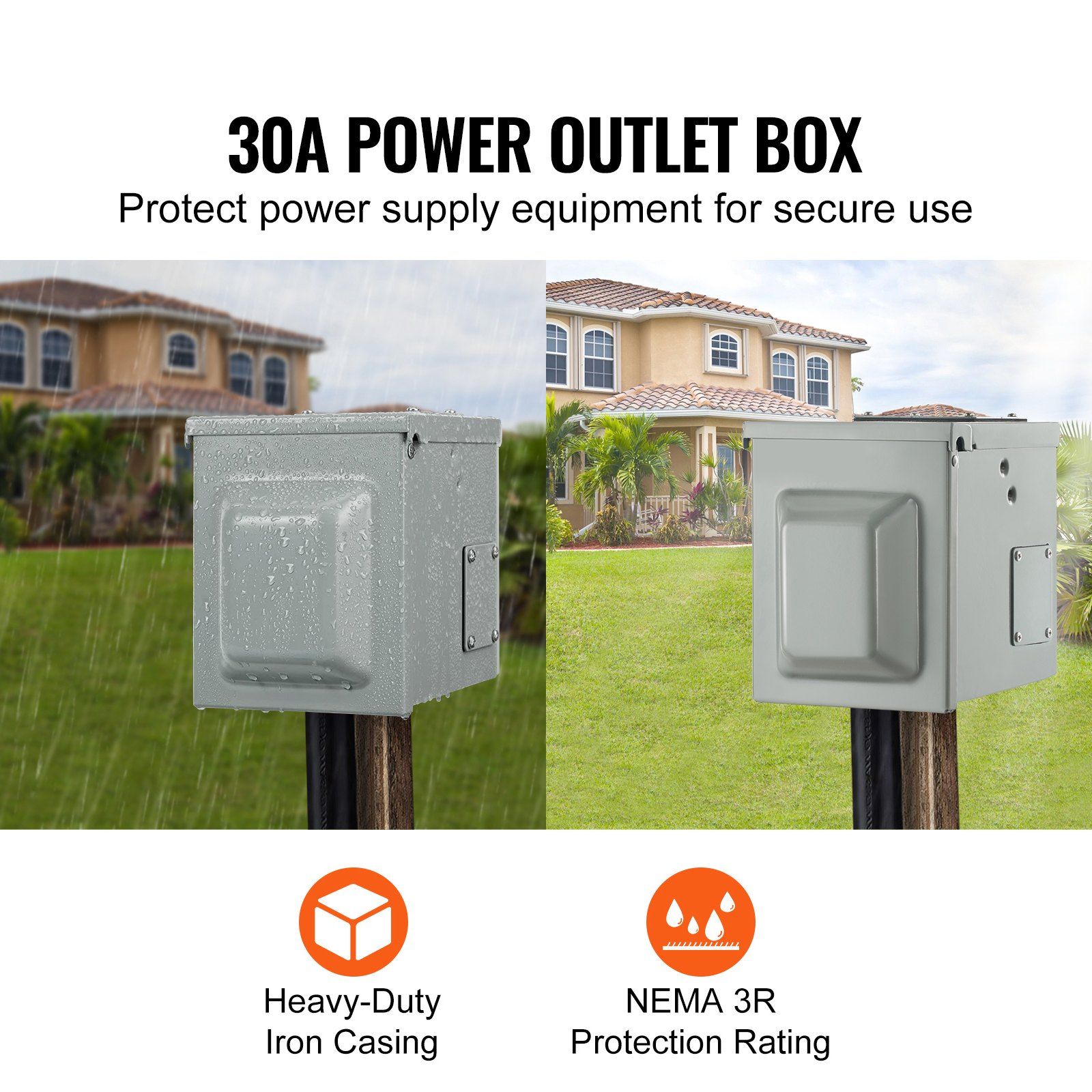 Volgens UL-normen getest 30 Am - Outdoor Power Receptacle Box recensie en prijs