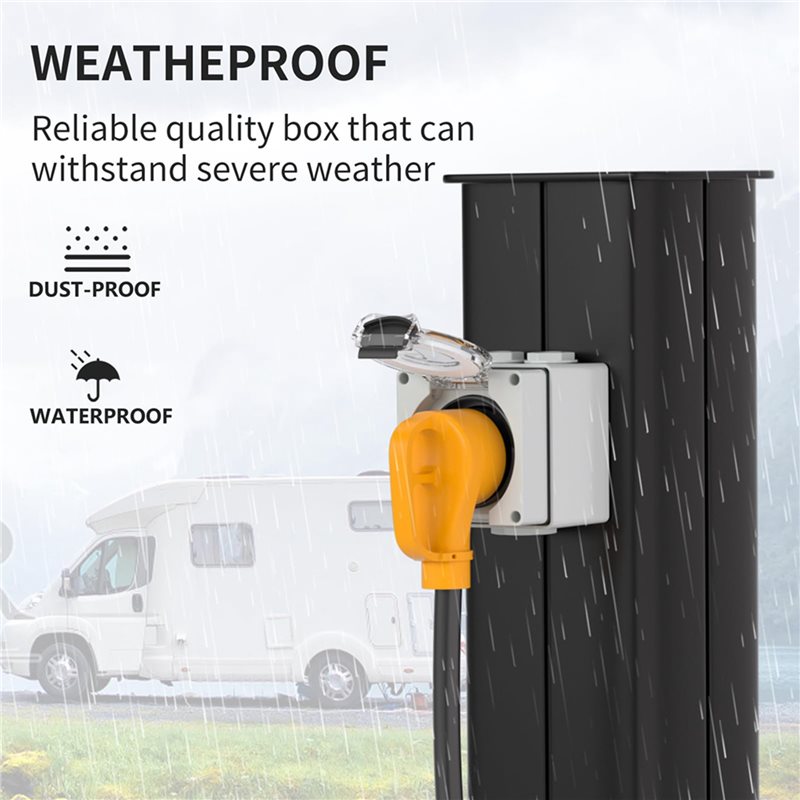 2X 30Amp stopcontactdoos, 125  - Outdoor Power Receptacle Box recensie en prijs