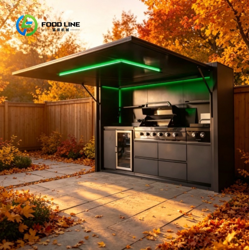 Zonne-aangedreven stalen buite - Outdoor Kitchen Power recensie en prijs