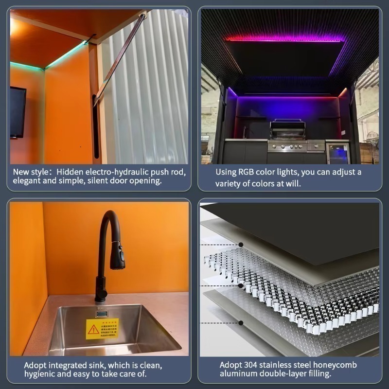 Zonne-aangedreven stalen buite - Outdoor Kitchen Power recensie en prijs