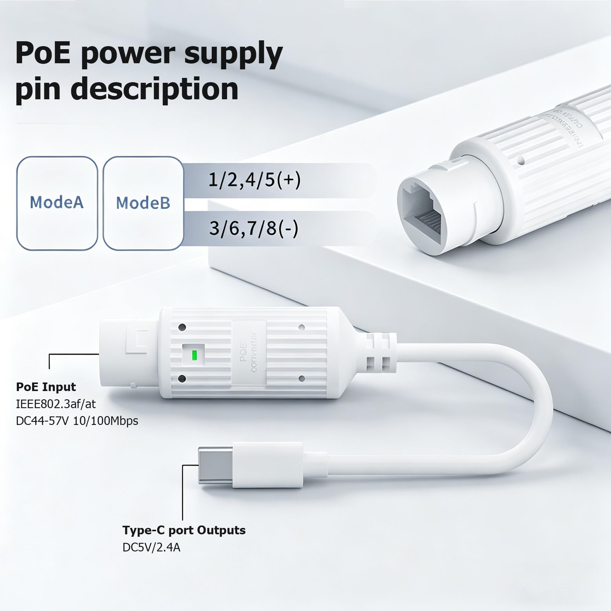 POE naar USB-C stroomconverter - Outdoor Power Adapter Usb recensie en prijs