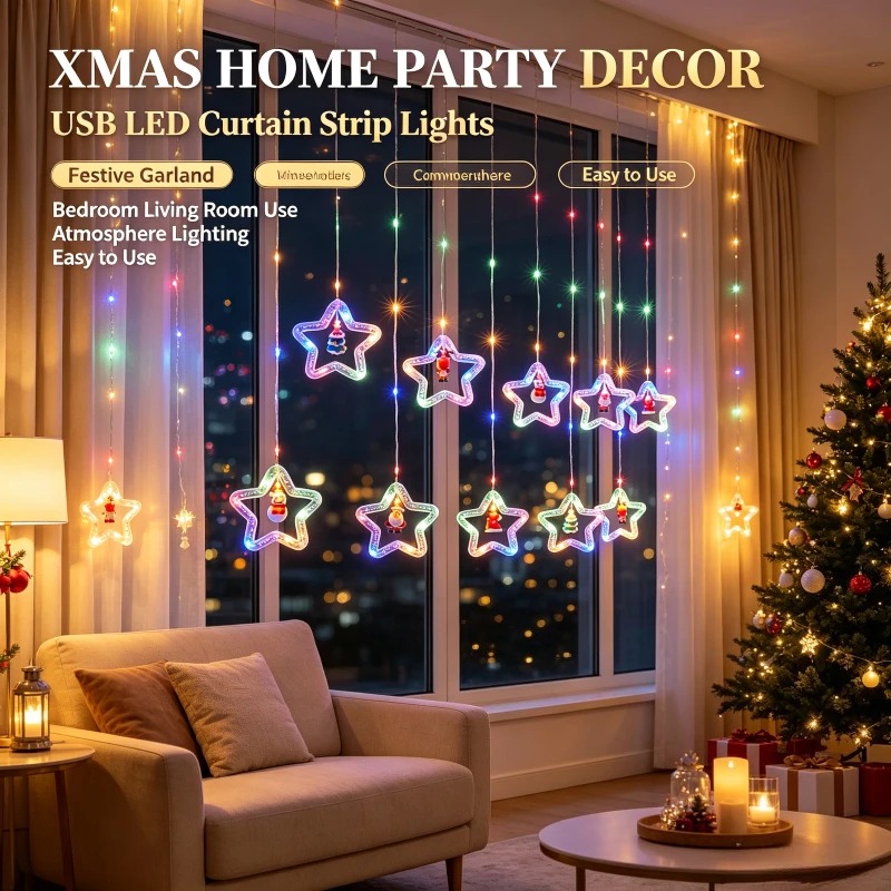 LED Sterrenlichtgordijn, USB-a - Outdoor Power For Xmas Lights recensie en prijs