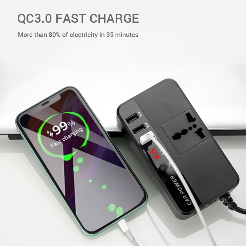 200W draagbare auto-omvormer,  - Outdoor Power Adapter Usb recensie en prijs