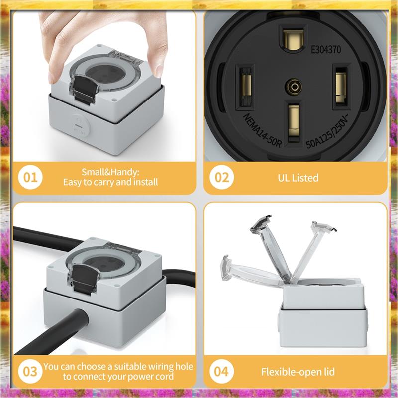 AA46 HOT-50Amp stopcontactdoos - Outdoor Power Receptacle Box recensie en prijs